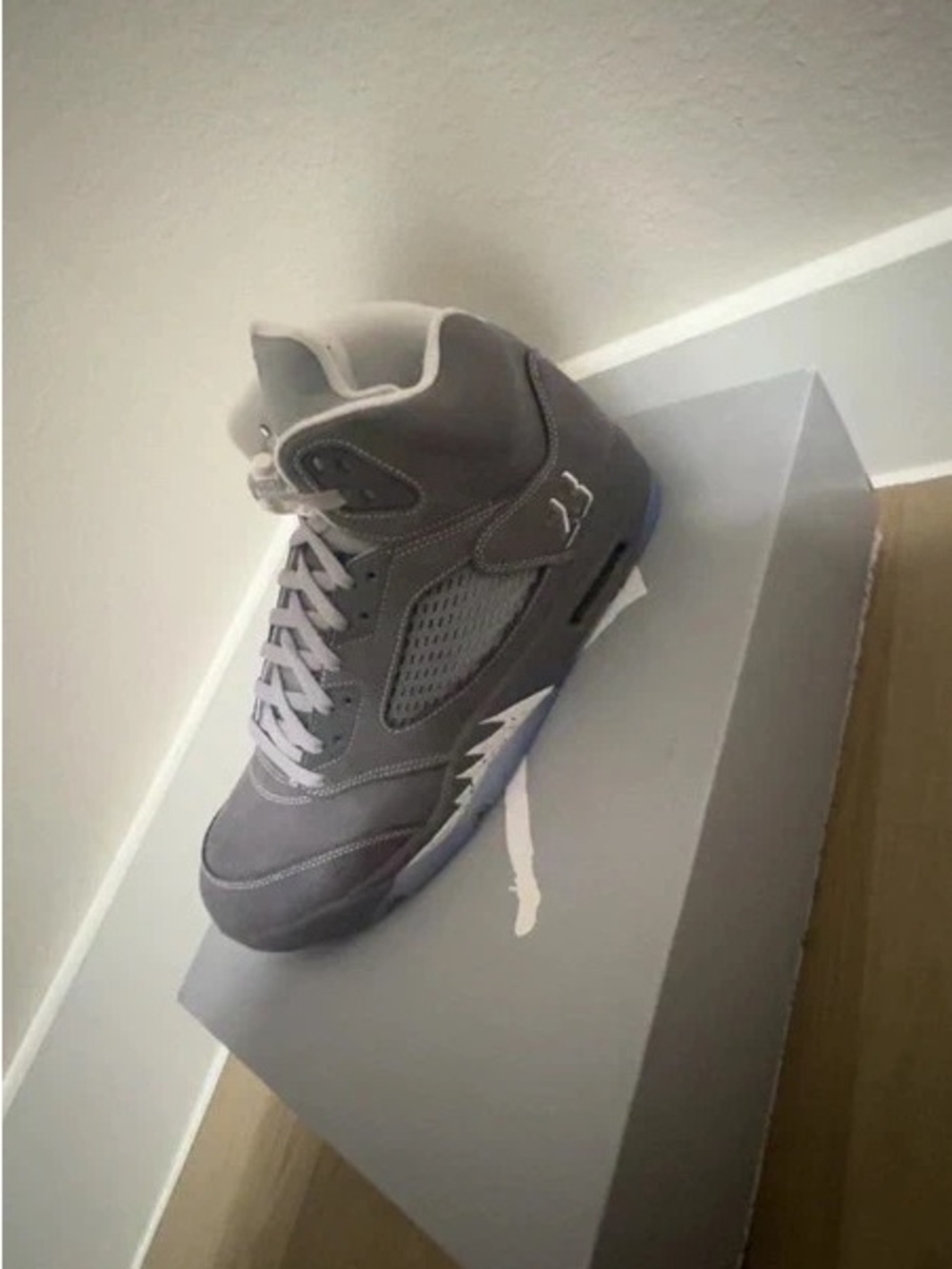 Jordan Men's Mid-Top Sneakers in Grey Suede
